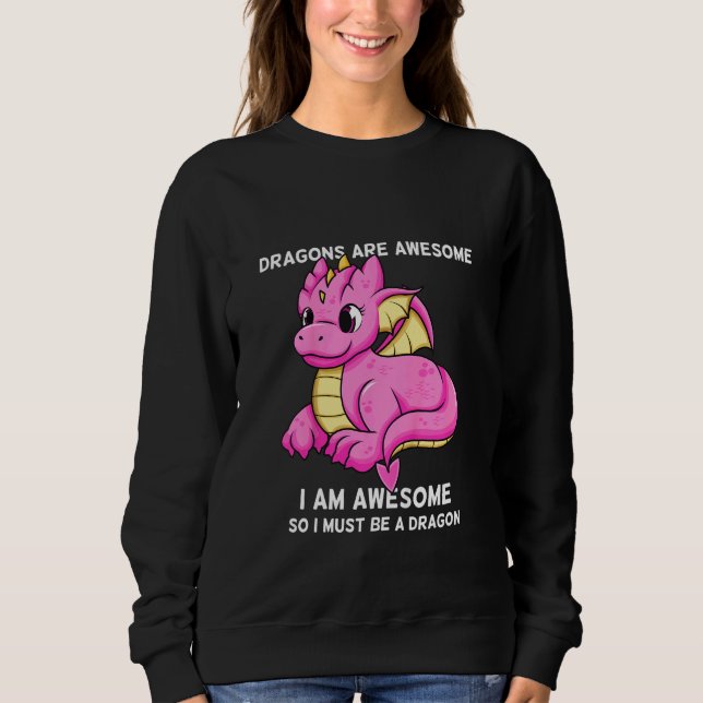 Sweatshirt Les Dragons Pour Enfants Sont Super Je suis Un Dra (Devant)