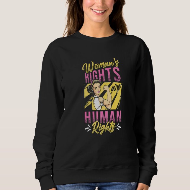 Sweatshirt Les droits des femmes sont des droits de l´homme   (Devant)