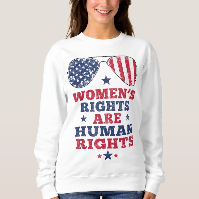 Sweatshirt Les droits des femmes sont des droits humains Drap (Devant)