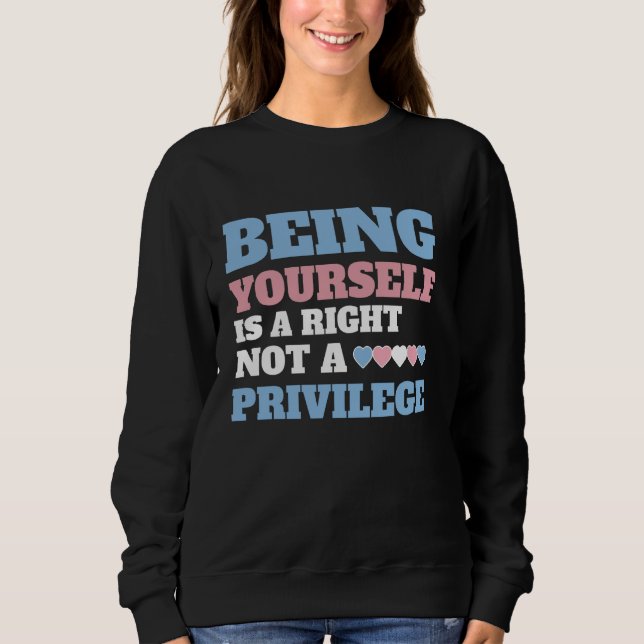 Sweatshirt Les droits trans sont un soutien aux droits de la  (Devant)