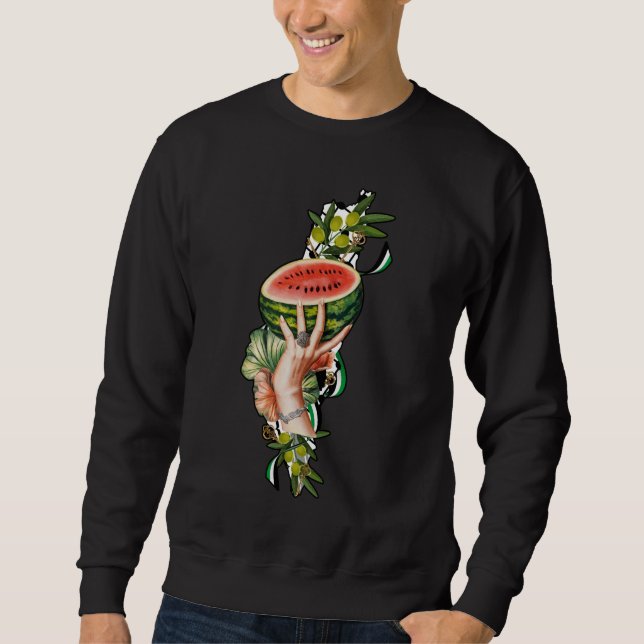 Sweatshirt Les éléments palestiniens traditionnels en palesti (Devant)