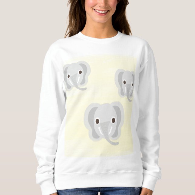 Sweatshirt les éléphants peignent l'art (Devant)
