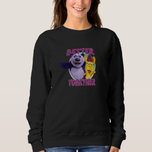 Sweatshirt Les enfants Hodie l'âne et Panda Violet mieux ense