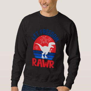Sweatshirt Les Enfants Laissent La Liberté Rawr Cute Dinosaur