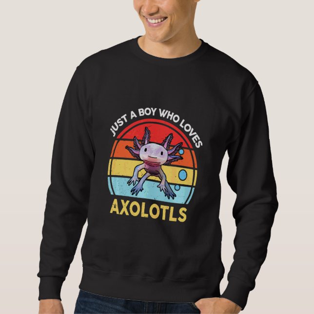 Sweatshirt Les Enfants Mignonnent Juste Un Garçon Qui Aime Ax (Devant)