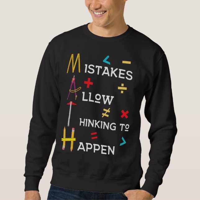 Sweatshirt Les Erreurs D'Enseignant En Mathématiques Permette (Devant)