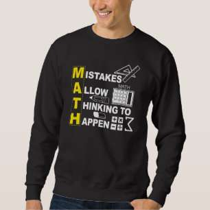 Sweatshirt Les Erreurs Mathématiques De L'Enseignant Permette