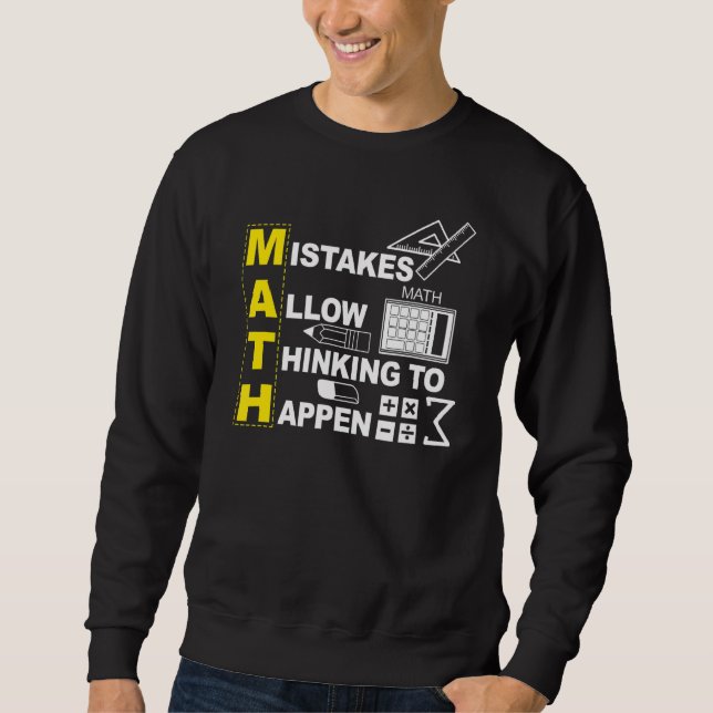 Sweatshirt Les Erreurs Mathématiques De L'Enseignant Permette (Devant)
