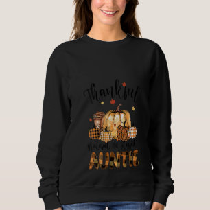 Sweatshirt Les femmes Automne Joyeuse Tante Citrouille Thanks