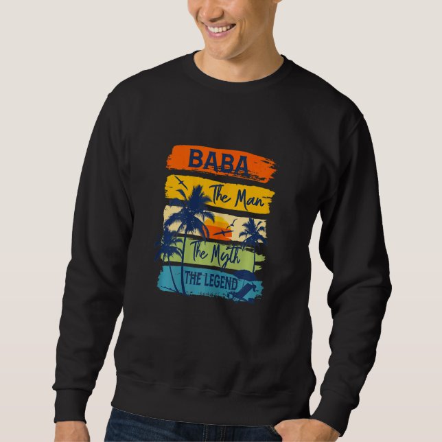 Sweatshirt Les Femmes Baba L'Homme Le Mythe La Légende Beach  (Devant)