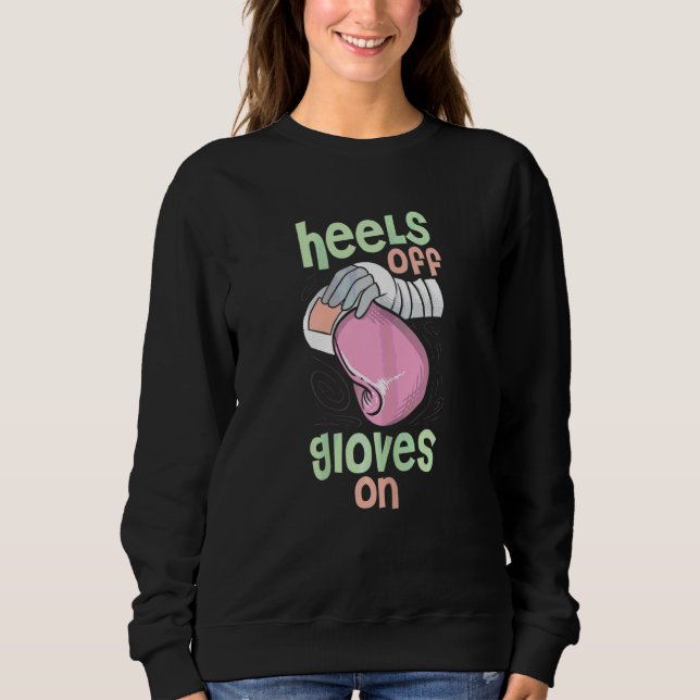 Sweatshirt Les FEMMES Cachent Les Gants Sur La Boxe (Devant)
