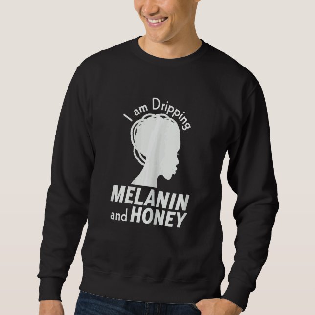 Sweatshirt Les Femmes Déchirant Melanin Et Honey Black Pride  (Devant)