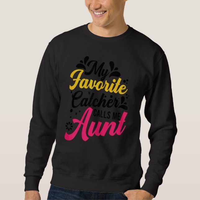 Sweatshirt Les Femmes Graphiques De Softball Et Tante Capteur (Devant)