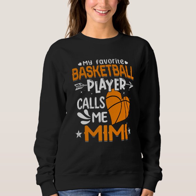 Sweatshirt Les Femmes Mon Joueur De Basket Préféré M'Appelle  (Devant)