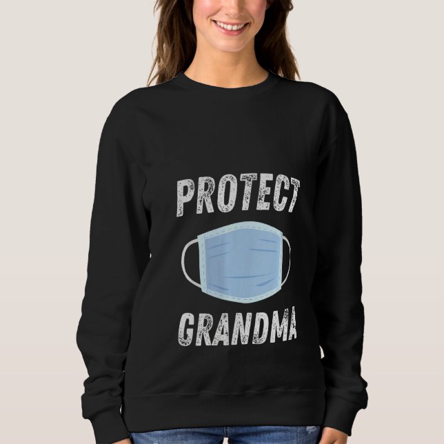 Sweatshirt Les femmes protègent le masque visage grand-mère D (Devant)