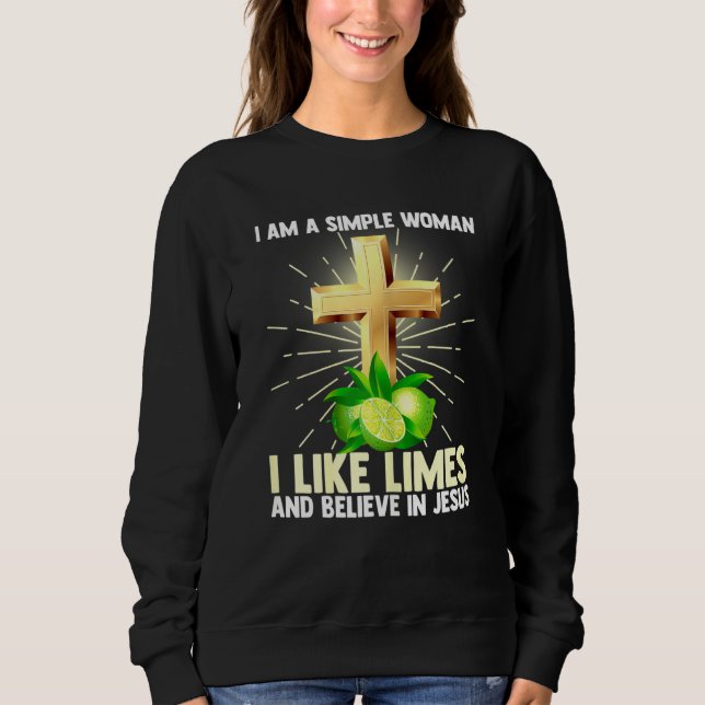 Sweatshirt Les Femmes Simples Les Femmes Comme La Chaux Et Cr (Devant)