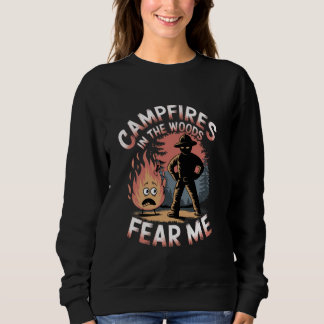 Sweatshirt Les feux de camp dans les bois me craignent Combat