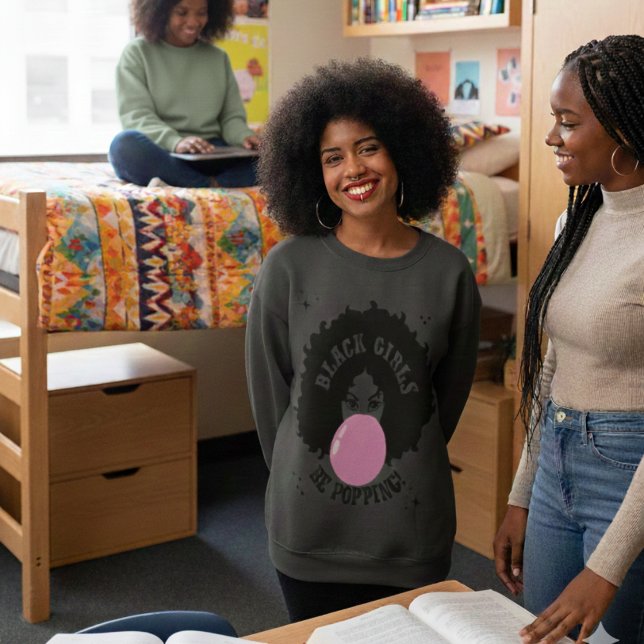 Sweatshirt Les Filles Noires Peuvent Être Mignonnes (Créateur téléchargé)