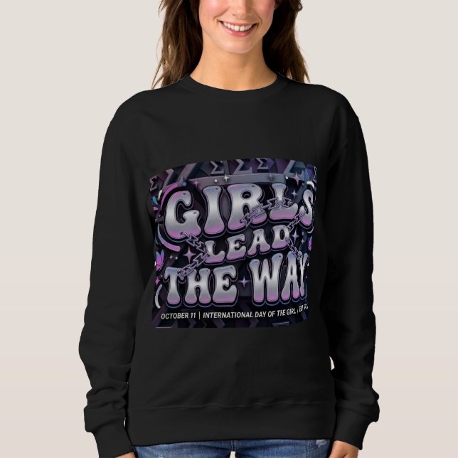 Sweatshirt Les filles ouvrent la voie en conception numérique (Devant)