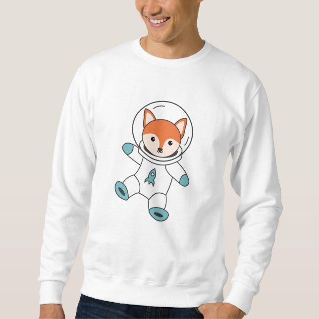 Sweatshirt Les Fuchs Volent Dans L'Espace En Tant Que Rocket  (Devant)