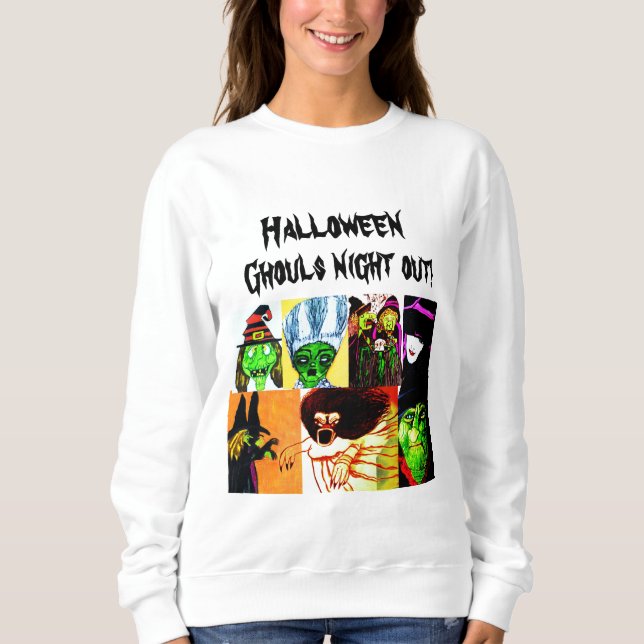 SWEATSHIRT LES GHOULES D'HALLOWEEN SORTENT  (Devant)