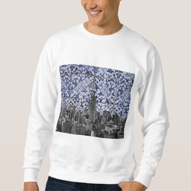 Sweatshirt Les gratte-ciels de New York rencontrent les carre (Devant)