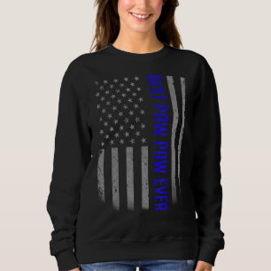Sweatshirt Les Hommes Meilleur Paw Paw Jamais Drapeau América
