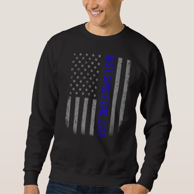 Sweatshirt Les Hommes Meilleur Père Simple Jamais Drapeau Amé (Devant)