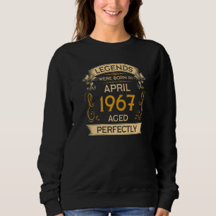 Sweatshirt Les Légendes D'Anniversaire Sont Nées En Avril 196