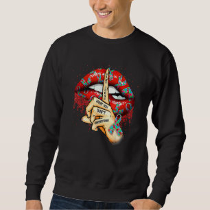 Sweatshirt Les lèvres autistes ne jugent pas ce que vous ne c