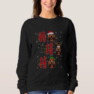 Sweatshirt Les lumières de Noël HO HO Bloodhound Dog Funny Ug