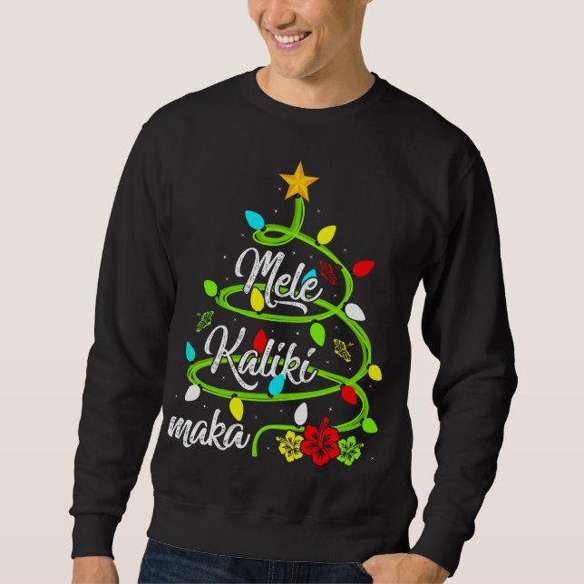 Sweatshirt Les lumières de Noël Mele Kalikimaka Hawaiian Chri (Devant)