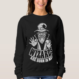Sweatshirt LES MAGICIENS NÉ SONT EN MAI  Gym Fitness Workout 