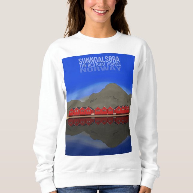 Sweatshirt Les maisons de bateaux rouges Sunndalsøra Norvège (Devant)