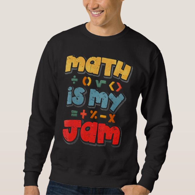 Sweatshirt Les maths, c'est ma confiture (Devant)