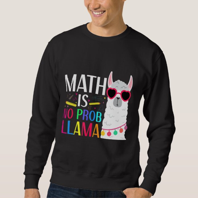 Sweatshirt Les maths ne posent pas de problème Citation Profe (Devant)