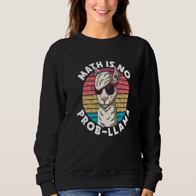 Sweatshirt Les maths ne posent pas de problème Llama Enseigna (Devant)