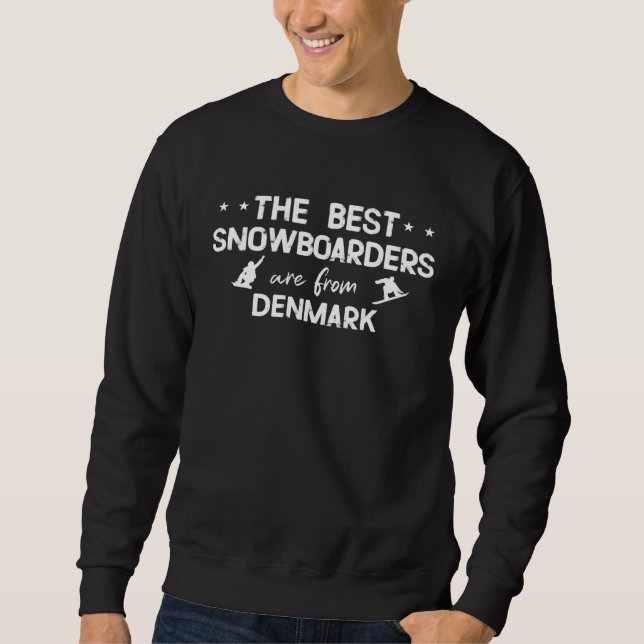Sweatshirt Les meilleurs snowboardeurs sont du Danemark (Devant)