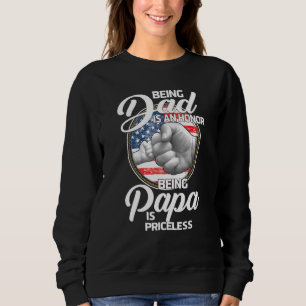 Sweatshirt Les Mens Fist Bump Être Papa Est Un Honneur Être P