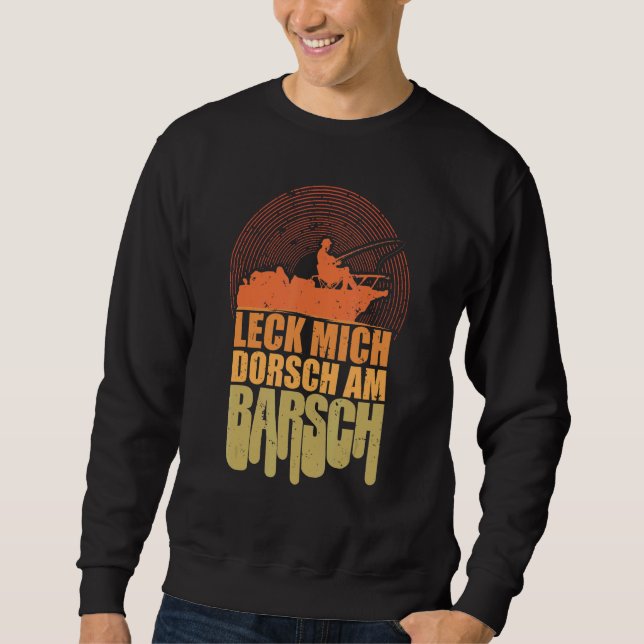 Sweatshirt Les Mens Leck Mich Cod À Perch Angler Sayings Fish (Devant)