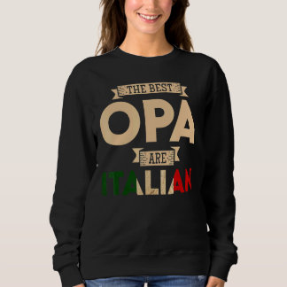 Sweatshirt Les Mens Les Meilleurs Opa Sont Drapeau Italien Pa