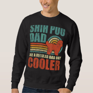 Sweatshirt Les Mens Shih Poo Papa Comme Un Père Régulier Mais