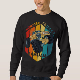Sweatshirt Les Mens Vintage Monster Truck Sont Mon Jam Retro