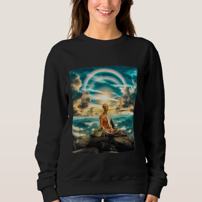 Sweatshirt Les moines de Thich Minh Tue Bouddha qui traversen (Devant)