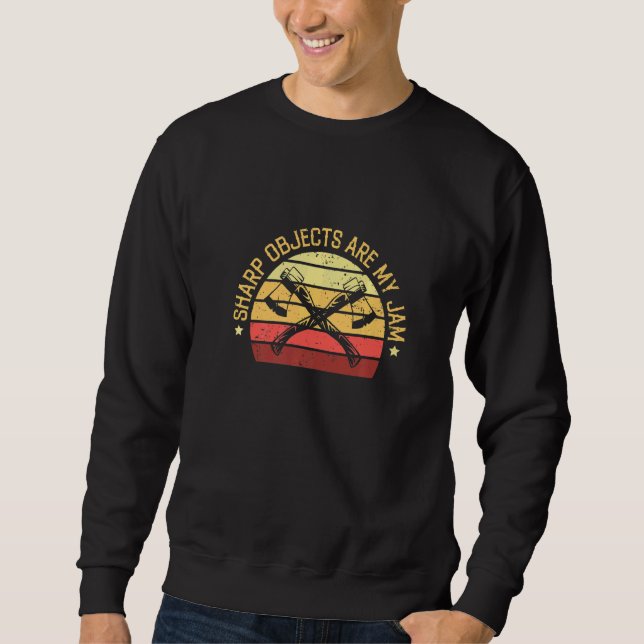 Sweatshirt Les Objets Sharp Sont Mon Jam Pour Une Paillette À (Devant)