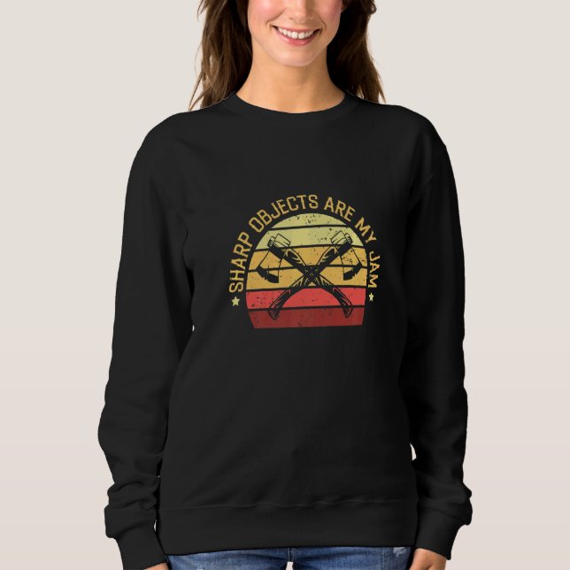 Sweatshirt Les Objets Sharp Sont Mon Jam Pour Une Paillette À (Devant)
