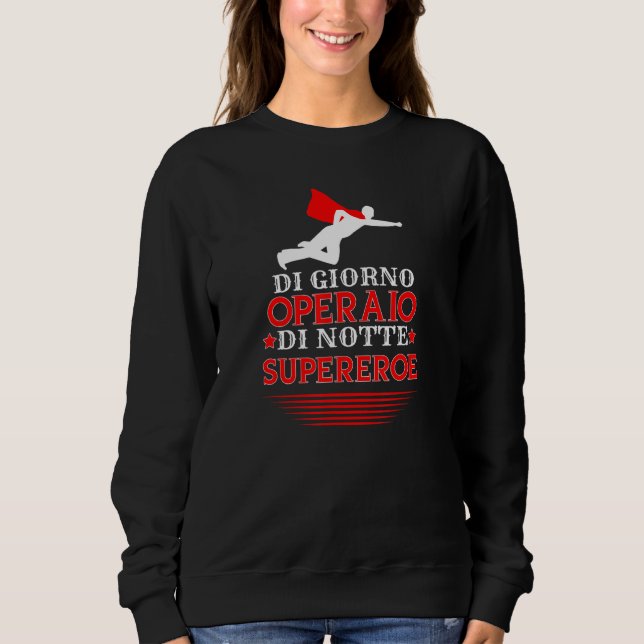 Sweatshirt Les Ouvriers Et Les Idées De Superhéros Plaisanter (Devant)