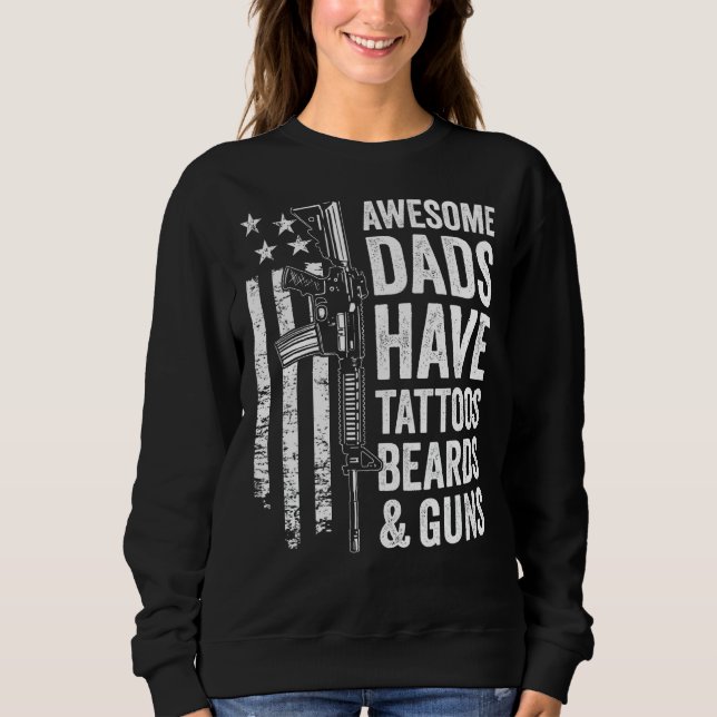 Sweatshirt Les papas fantastiques ont Tattoos Les ours et les (Devant)