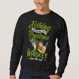 Sweatshirt Les Pêcheurs Mens Résolvent La Plupart De Mes Prob