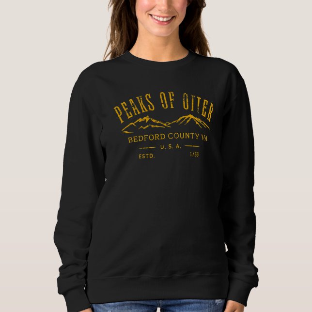 Sweatshirt Les Pics D'Otter Bedford County Virginia Distres (Devant)